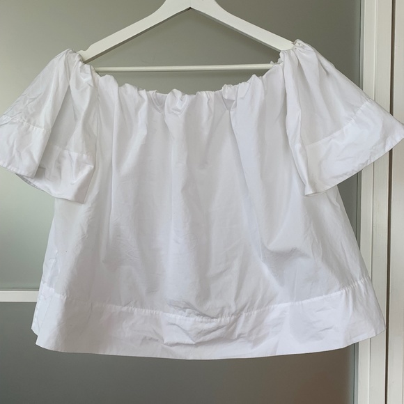 Vince off the shoulder top. White. Size M - Picture 1 of 5